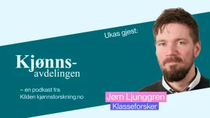 Kjønnavdelingen-logo, bilde av Jørn Ljunggren og tittel på episode. 