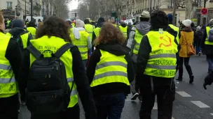 De gule vestene-bevegelsen demonstrerer i Paris 20. januar 2019