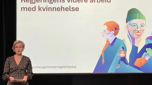 Helse- og omsorgsminister Ingvild Kjerkol mottar NOU om kvinnehelse