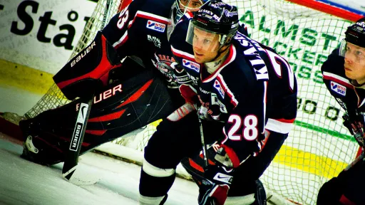 Mannlige ishockeyspillere på det svenske laget Halmstad Hammers