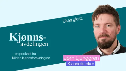 Kjønnavdelingen-logo, bilde av Jørn Ljunggren og tittel på episode. 