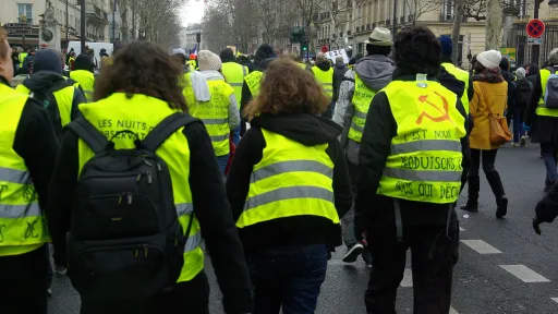 De gule vestene-bevegelsen demonstrerer i Paris 20. januar 2019