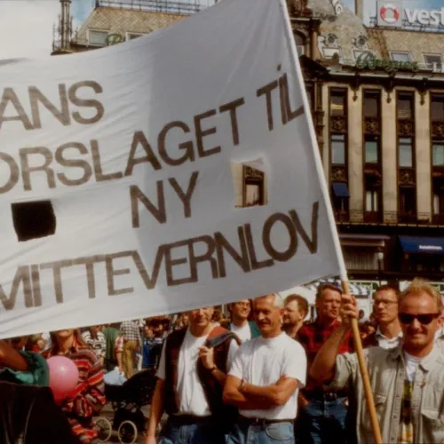 Homofile menn i demonstrasjonstog
