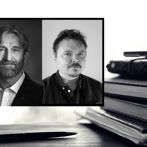 Rune Johan Krumsvik, professor og Marius Ole Johansen, forsker ved UiB