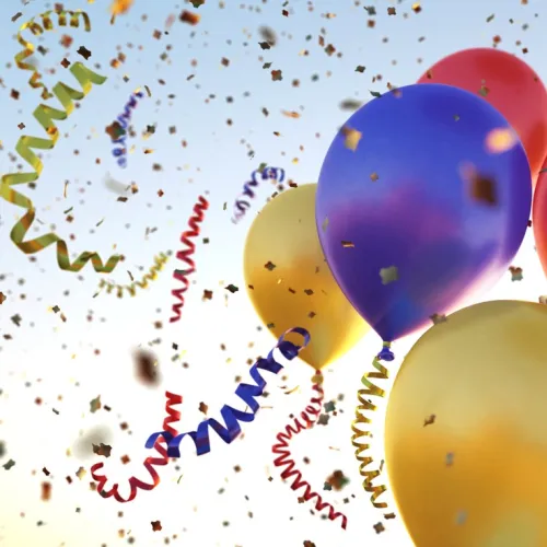 Ballonger og konfetti