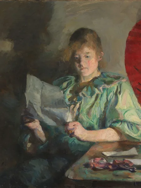 Aften, interiør av Harriet Backer